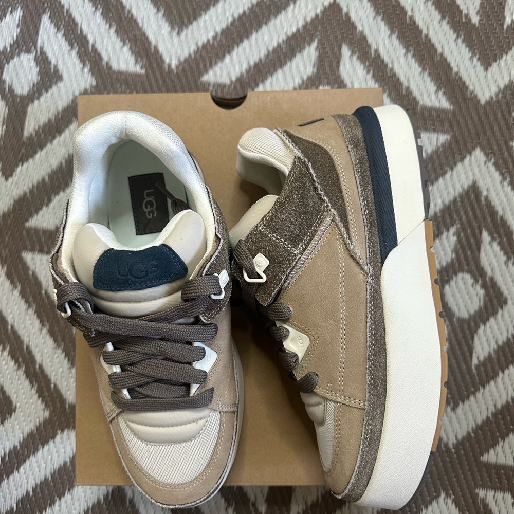 UGG  Brown and Cream Sneakers 8.5m/9.5w